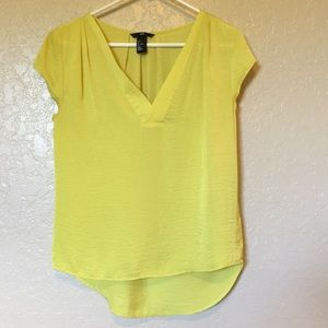 H&M Chartreuse Short Sleeved Top